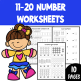 11-20 Number Worksheets for Kindergarten