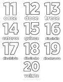 Numbers 11-20 Coloring Pages Worksheets & Teaching Resources | TpT