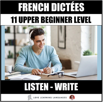 Preview of French Dictée Exercises - Upper Beginner Level