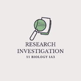 11 Biology IA3 Research Investigation Topic Ideas