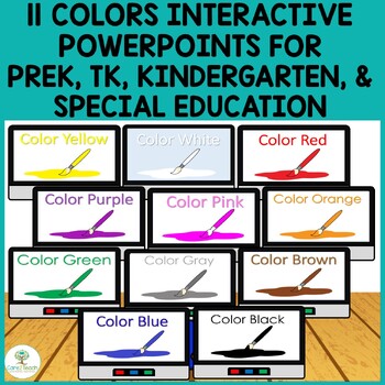 Preview of 11 Colors Bundle: Interactive PowerPoints /Digital Resource Prek, TK, K, Spec Ed