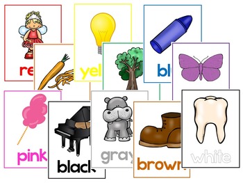 Preview of 11 Colors Printable Posters/Anchor Charts. Preschool-Kindergarten Class Posters.