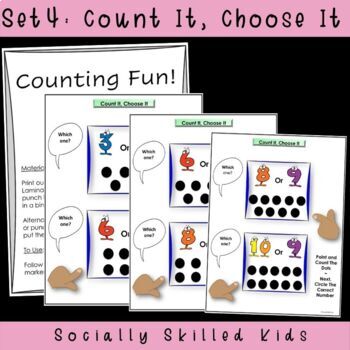 1:1 Correspondence || Counting and Number Identification || 6 Worksheet