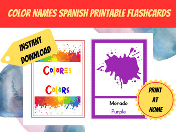 Preview of 10 Engaging Spanish Learning Color Flashcards, pre-school and homeschool use