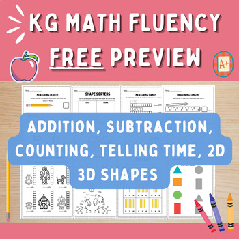 Preview of 11 FREE SHEETS from MATH MEGA BUNDLE- KG & PK