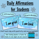 11 Growth Mindset Affirmations - Digital AND Print - Snowf