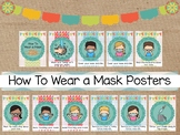11 How To Wear a Mask Posters. Covid 19 Safety Posters. Co