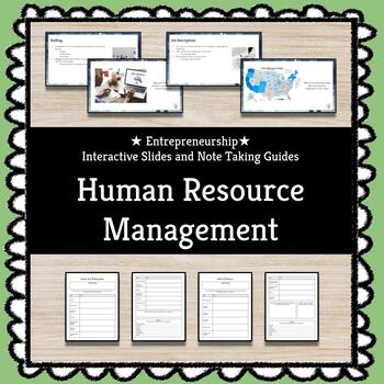 Preview of ★ Human Resource Management ★ Entrepreneurship Slides + Note Taking Guides