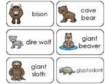11 Ice Age Animals Printable Flashcards. Preschool-3rd Grade
