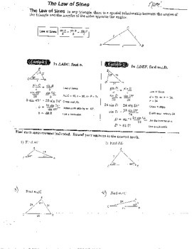 Preview of 11 Law of Sines & Law of Cosines w/Quizzes & Special Right Triangles