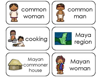 Preview of 11 Mayans Printable Flashcards. Preschool-3rd Grade