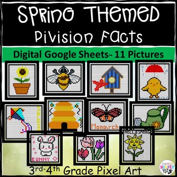 Preview of 11 Pixel Art | Spring | 3rd-5th Math | Division/ Arrays/ Picture Art