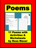 11 Poems, Activity Ideas, and Language Arts Writing Worksheets