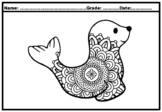 11 Polar Animals Art Activity, Pattern Coloring, Winter Ar