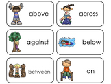 11 Prepositions Printable Flashcards. Preschool-1st Grade