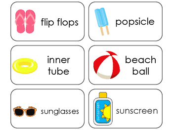 11 Summer Beginning Stages Flashcards Preschool 1st Grade By