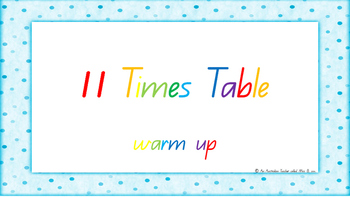 Preview of 11 Times Table Warm Up ACARA C2C Common Core aligned PowerPoint