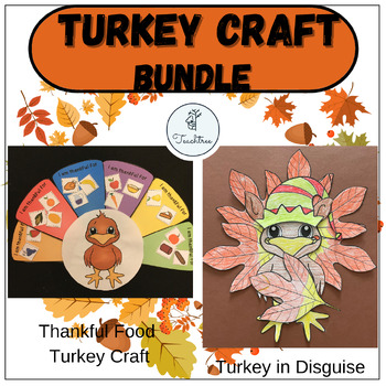 Preview of 11 Unique Turkey Craft Designs Bundle - Thanksgiving Crafts & Writing