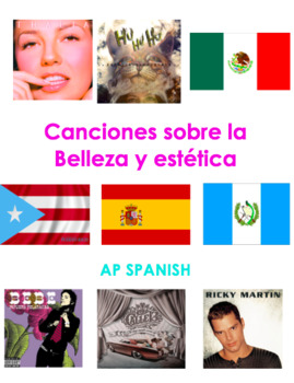 Preview of 11 canciones sobre la belleza y estética para AP Spanish Language and Culture