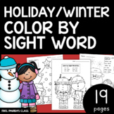 HOLIDAY/WINTER COLOR BY SIGHT WORD!