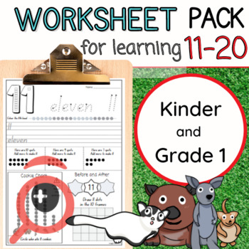 Preview of 11 to 20 Number Facts Workbook