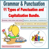Punctuation and Capitalization - 11 types - Bundle, for In