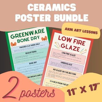Preview of 11" x 17" Ceramics Bisque and Low Fire Glazing Poster Bundle