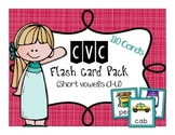 110 CVC Flash Cards (Short Vowel A-U)
