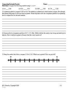 112 Math Worksheets for 5th or 6th Grade (Decimals, Fractions, etc.)