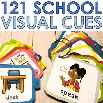 Preview of School Based Portable Visual cards pictures classroom communication