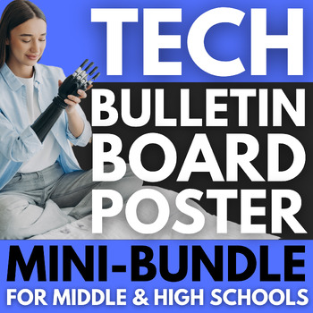 Preview of 110 Technology Posters MINI-BUNDLE | Tech and Computer Science Classroom Decor