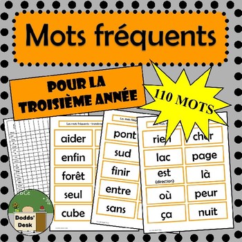 Preview of 110 mots fréquents pour la troisième année (French sight words Grade 3)