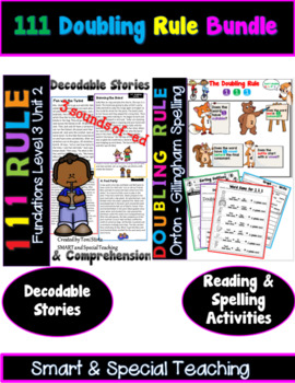 Preview of 111 Doubling Rule Reading and Spelling Bundle