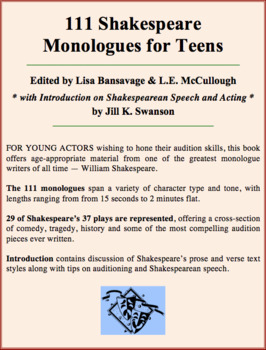 Preview of 111 Shakespeare Monologues for Teens