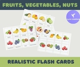 112 Food Flash Cards - Real Photo (Fruits, Vegetables, Nuts)