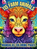 115 Farm Animals Mandalas Coloring Pages For kids and Adults