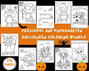 Preview of 115 Halloween Coloring Pages, Printable Kids Halloween Coloring Sheets