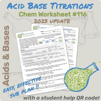 Preview of 116-Acid Base Titrations Worksheet