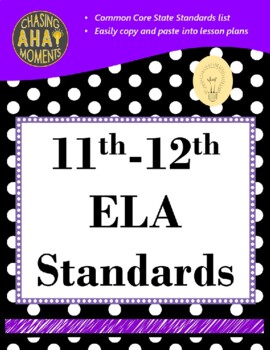 Preview of 11th-12th Grade ELA Standards