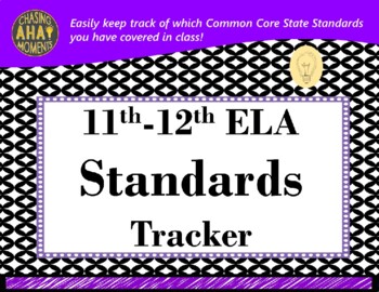 Preview of 11th-12th Grade ELA Standards Tracker