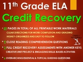 11th Grade ELA Credit Recovery Program Materials for Stude