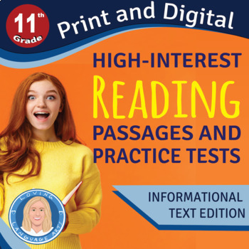 Preview of 11th Grade Reading Passages & ELA Practice Tests | Informational Text Edition
