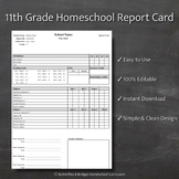 11th Grade Homeschool Report Card