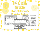 11th and 12th Grade ELA I Can Statements for CCSS Standard