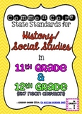 11th and 12th grade Social Studies Common Core Standards Posters