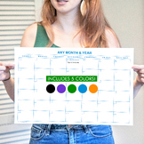 11x17" Calendar Template Pack - 5 Colors