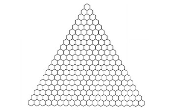Preview of 11x17 Pascal's Triangle (Hex form, Blank)