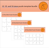 16 piece blank puzzle template separate pieces by FireBow Clips