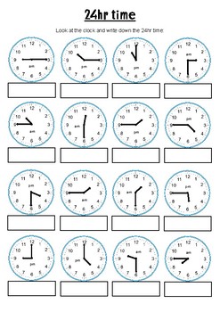 Convert 12 And 24 Hour Time Worksheets Teaching Resources Tpt