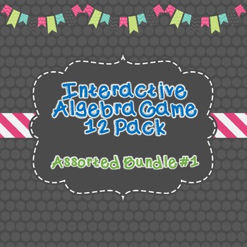 Preview of 12 Algebra Interactive Games Bundle Pack #1